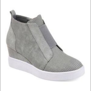 Grey Wedged Sneakers